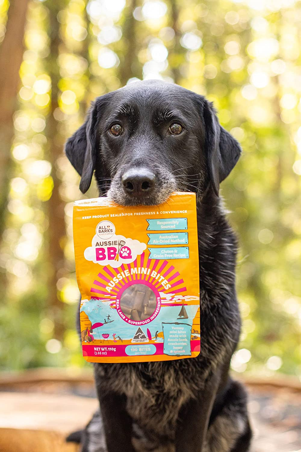 Aussie Mini Bites - 100% Aussie Lamb & Superfood Ingredients - Natural, Grain-Free Dog Treats - Snacks, Training or Rewards for Dogs - 110G