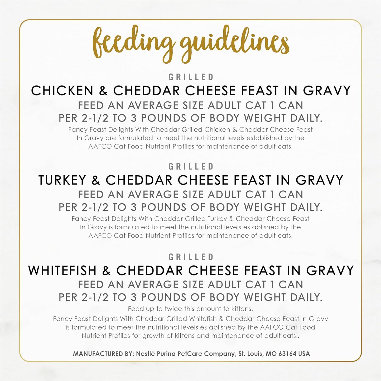 FANCY FEAST Delights with Cheddar Adult Wet Cat Food Grilled Collection 24X85G