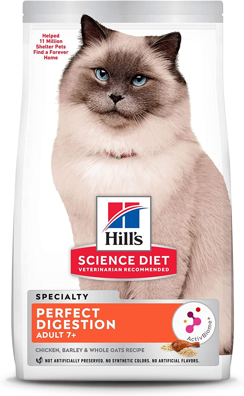 HILLS CAT ADULT 7+ PERFECT DIGESTION ADULT 2.72KG