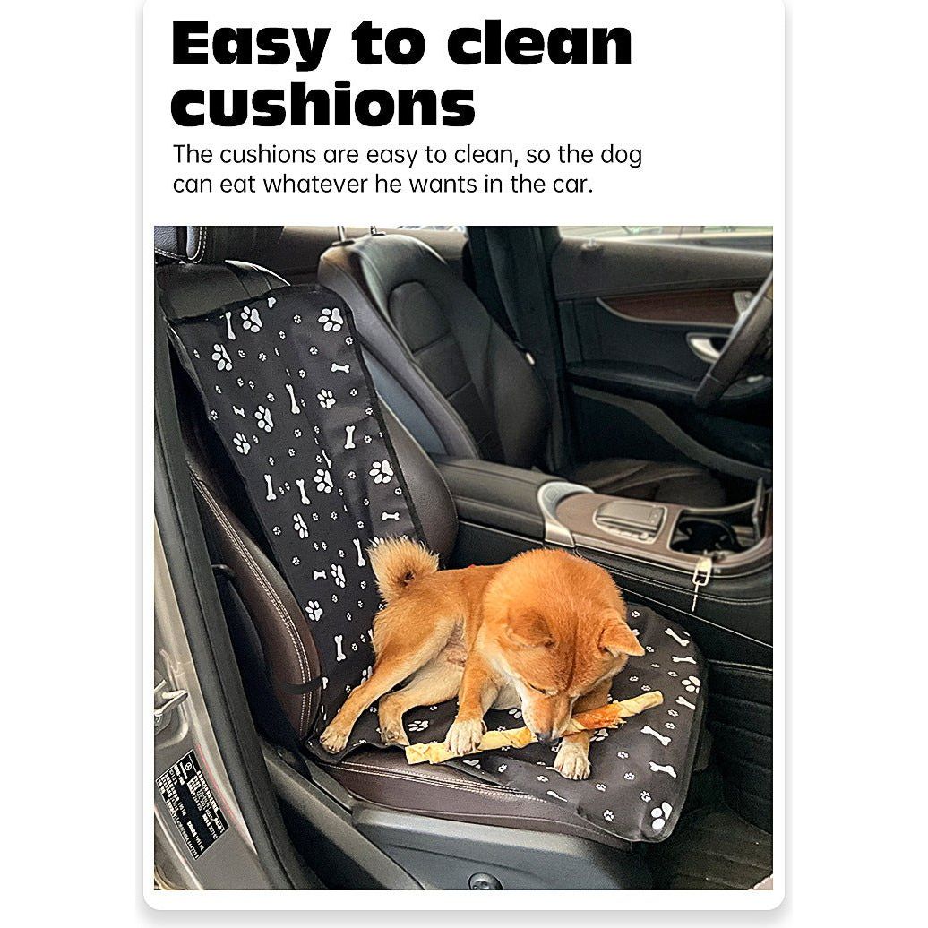 4 Pcs Black Waterproof Pet Car Seat Cover - Scratch-Resistant Oxford Cloth for Dogs and Cats (106 x 49 cm)