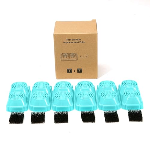 6 Pack Cat Water Fountain Filters for ZEKIRY