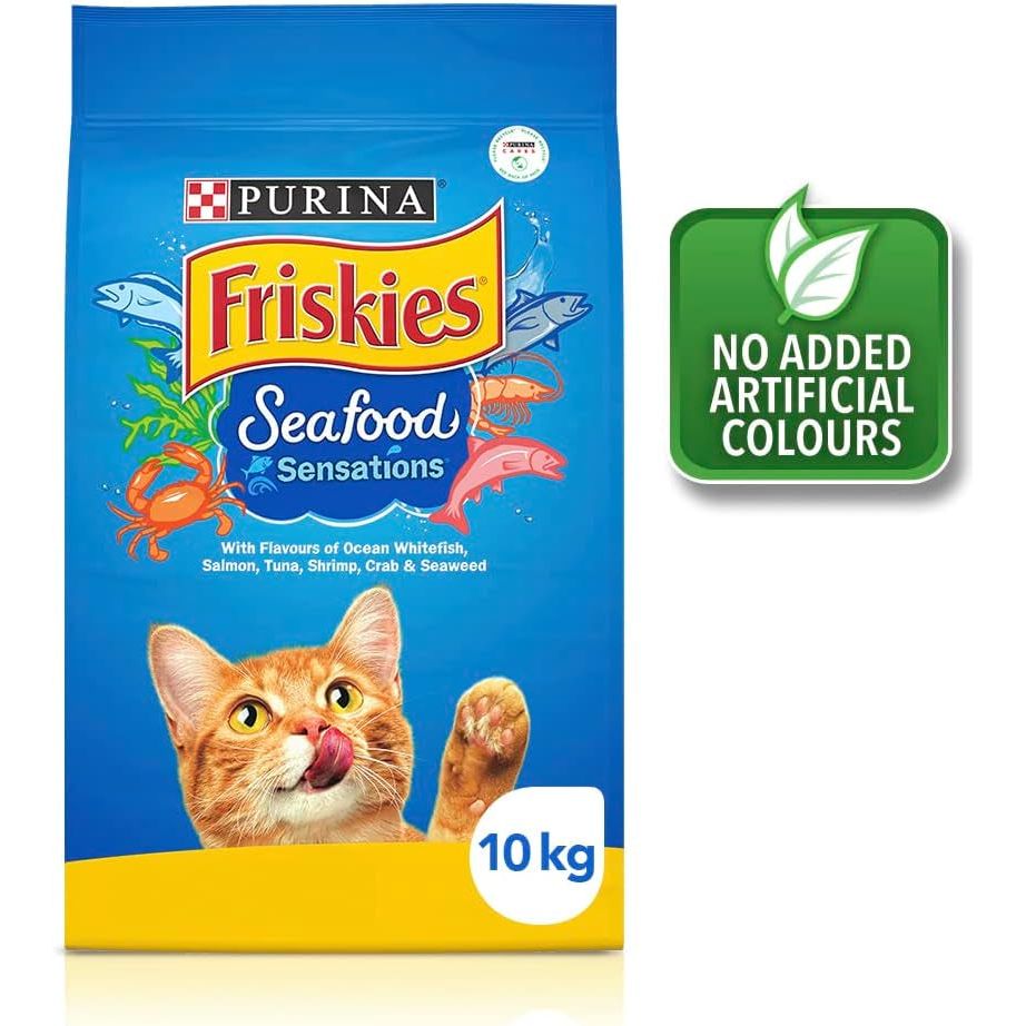 FRISKIES Adult Dry Cat Food Seafood Sensations 10Kg