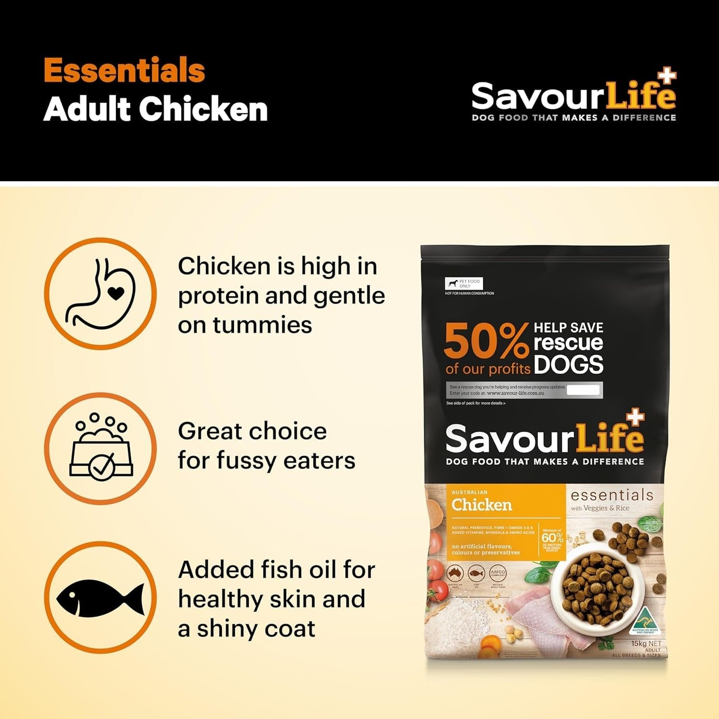 Essentials Chicken Adult Dog Food 15Kg