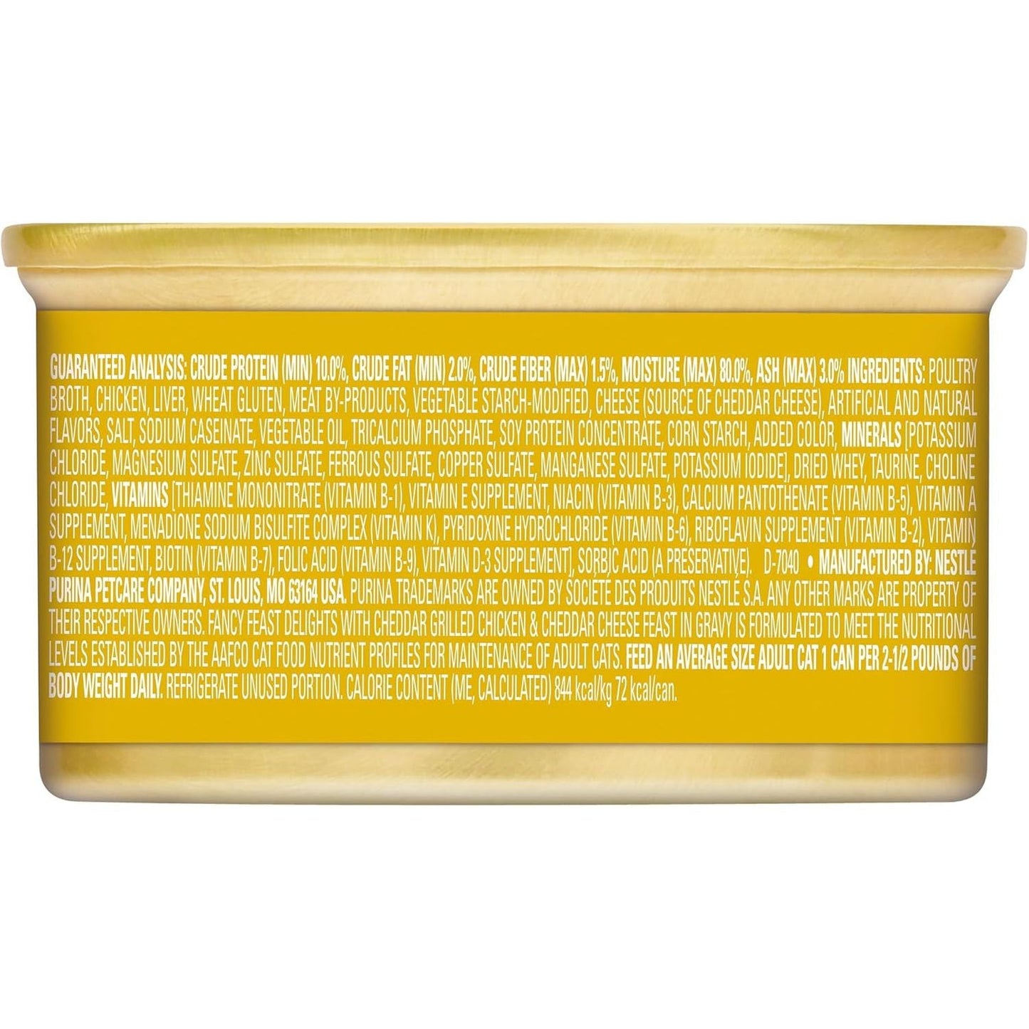 FANCY FEAST Delights with Cheddar Adult Wet Cat Food Grilled Chicken & Cheddar Cheese Feast in Gravy 24X85G