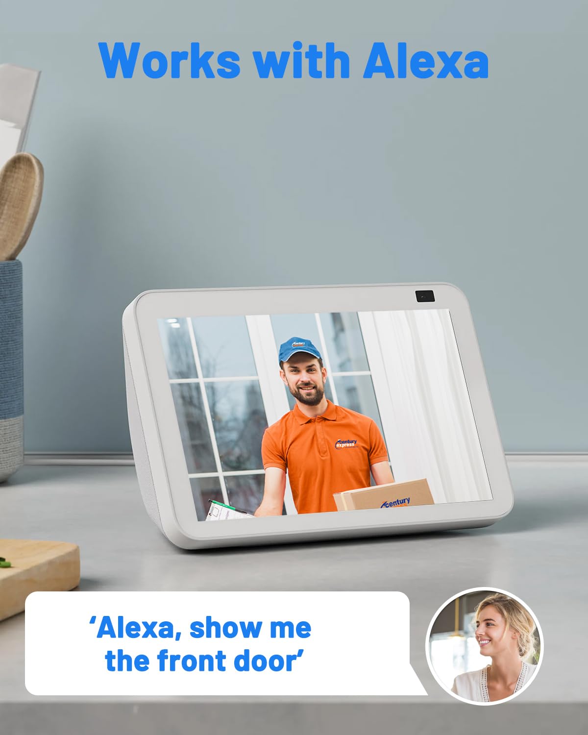 4MP Doorbell Camera Wireless Works with Alexa,