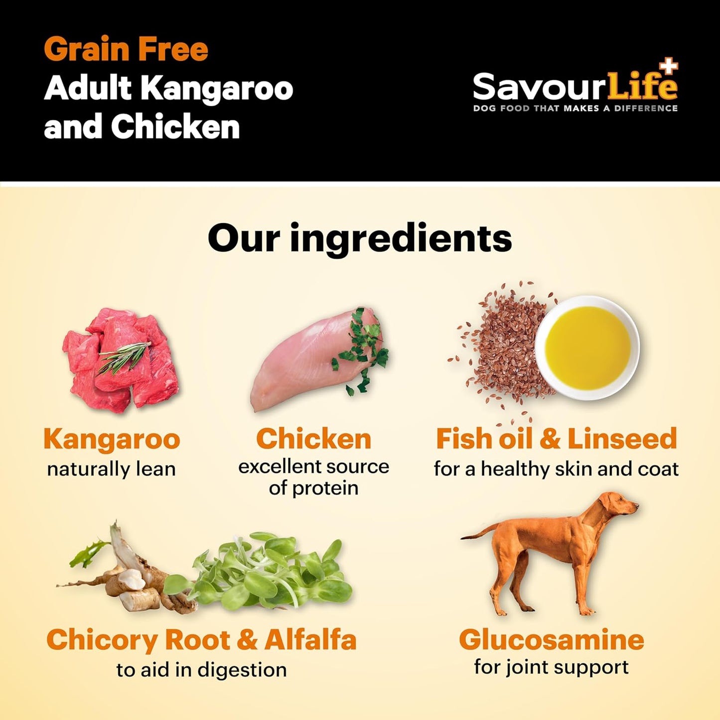 CART52 Australian Grain Free Kangaroo for Adult Dog, 2.5 Kilograms