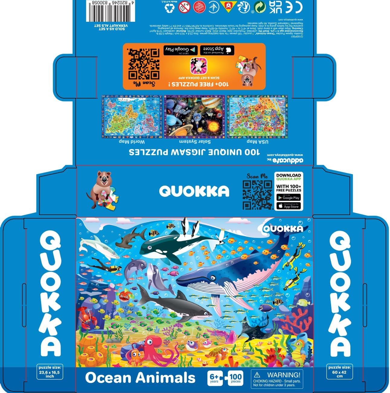 3 X 100 Pieces Jigsaw Puzzles