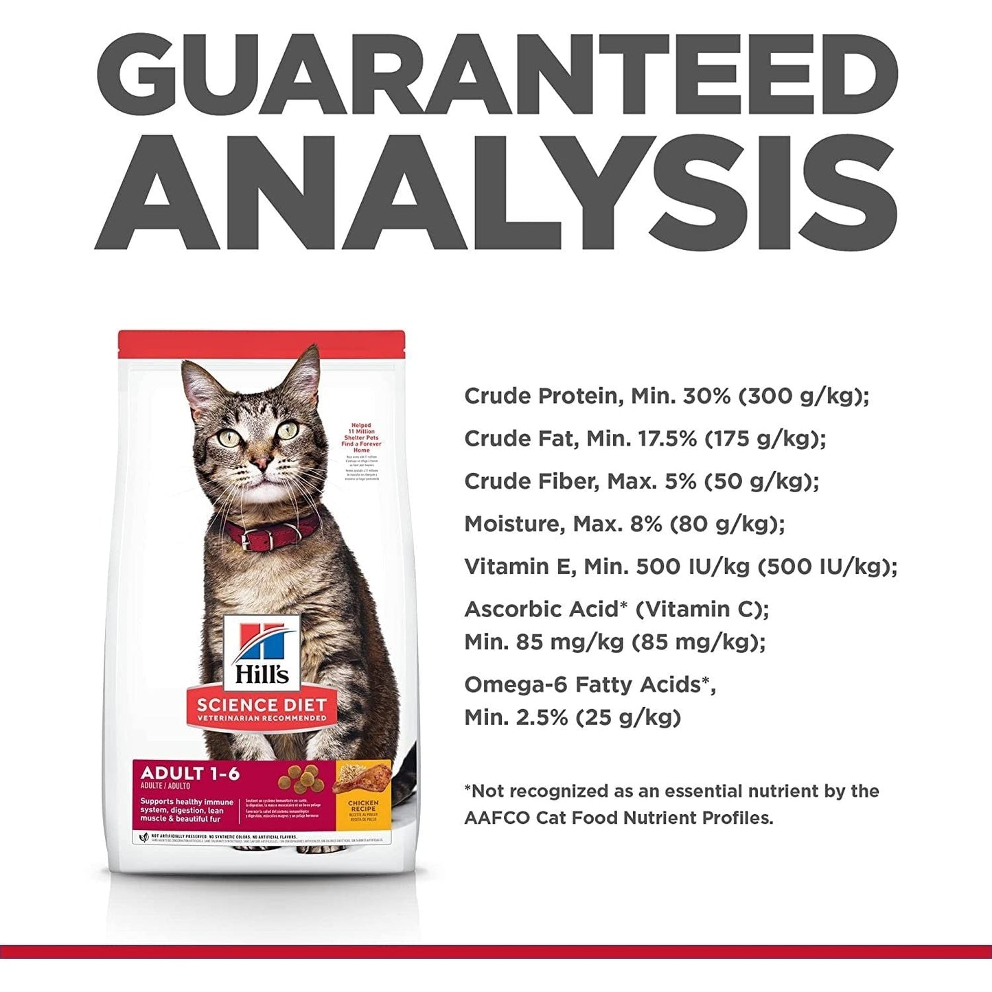 Adult, Chicken Recipe, Dry Cat Food, 4Kg Bag