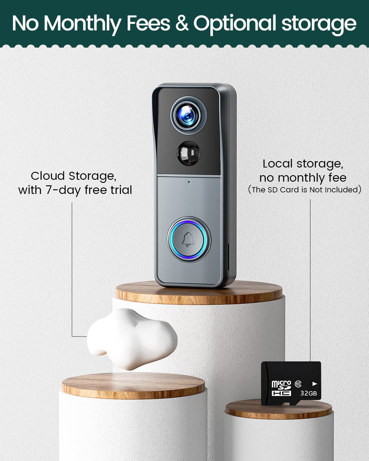 Wireless Video Doorbell Camera with Chime