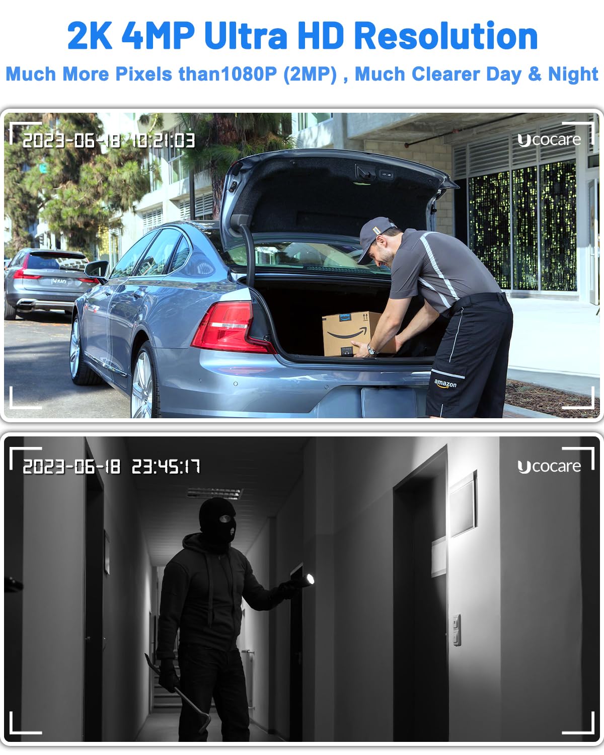 4MP Doorbell Camera Wireless Works with Alexa,
