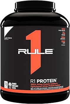 Rule1 R1 Protein 76 Servings, Vanilla Creme, 2.5 kilograms