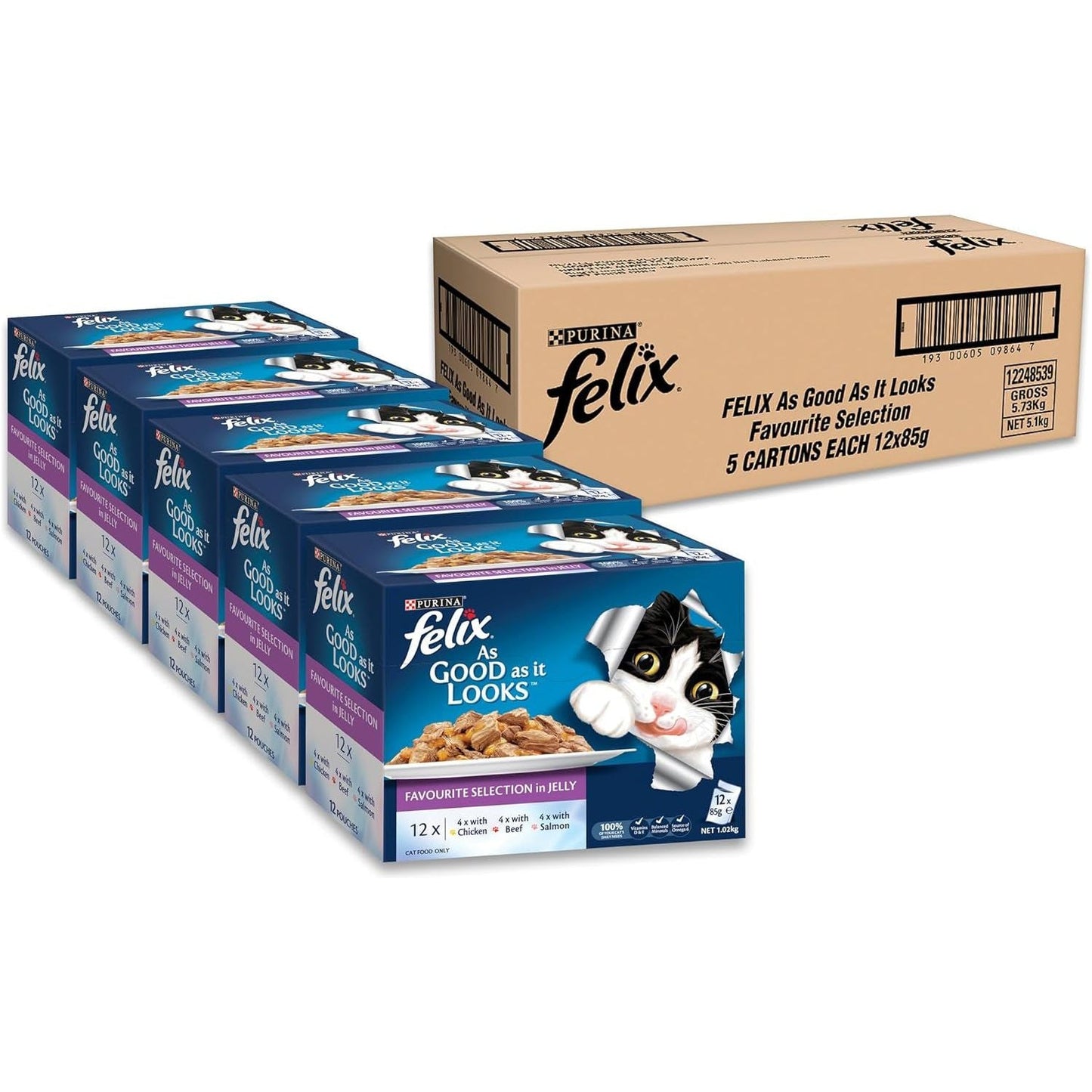 as Good as It Looks Adult Wet Cat Food Favourites Selection 60X85G