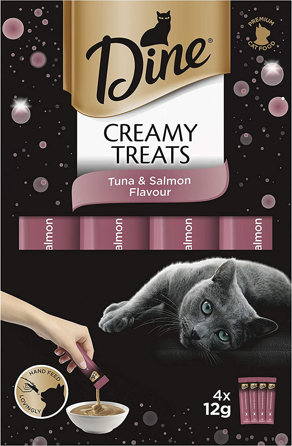 Creamy Treats Tuna and Salmon Flavour Wet Cat Food, 40 G (Pack of 8)