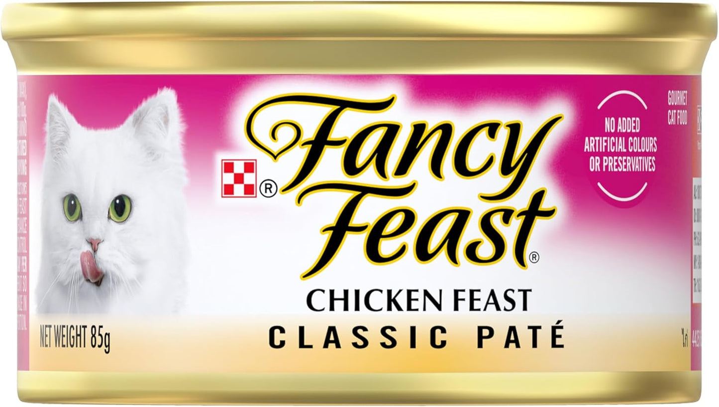 FANCY FEAST Classic Paté Adult Wet Cat Food Chicken Feast 24X85G
