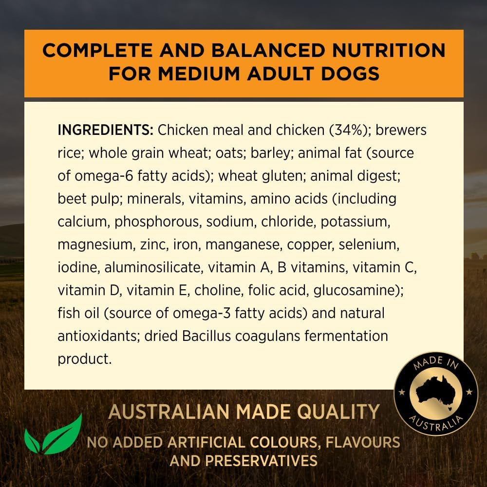 Proplan Adult Medium Breed Chicken Dry Dog Food 15Kg