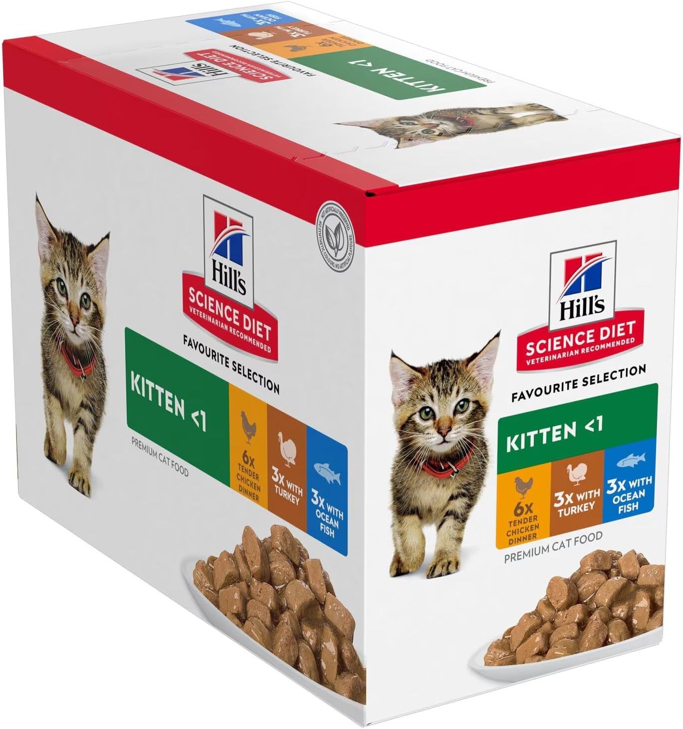 Hill’S Science Diet Kitten Favourite Selection Variety Pack Cat Food Pouches 12X85G