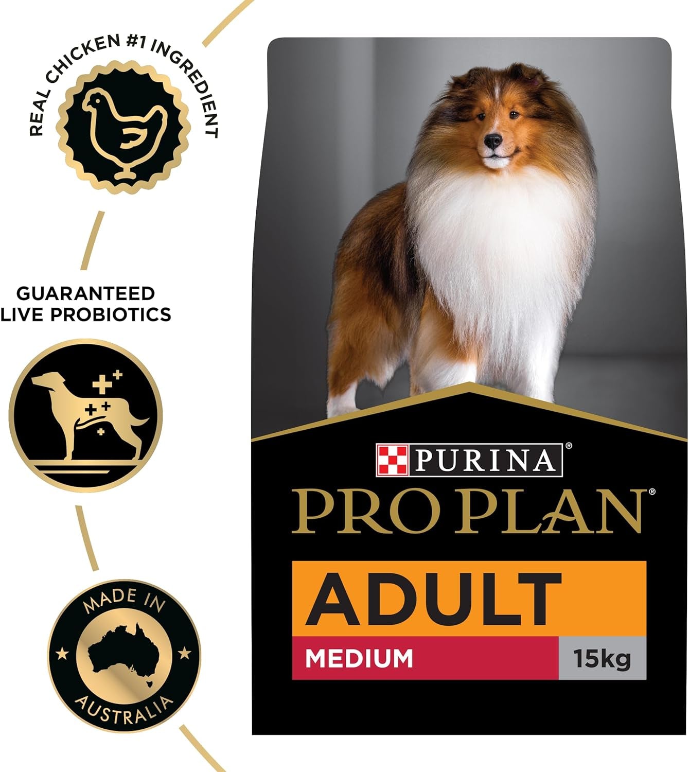 Proplan Adult Medium Breed Chicken Dry Dog Food 15Kg
