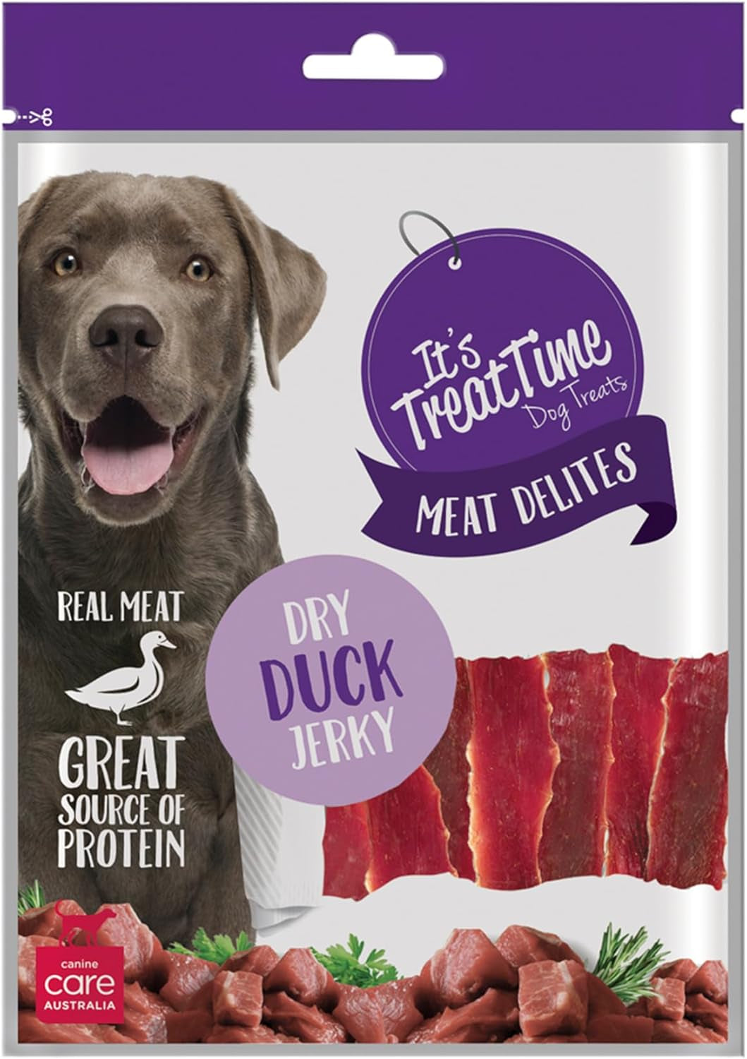 Meat Delites Duck Jerky Dry Dog Treat, 500G, Real Meat, Great Source of Protein, Tartar Control, Suitable for All Dogs