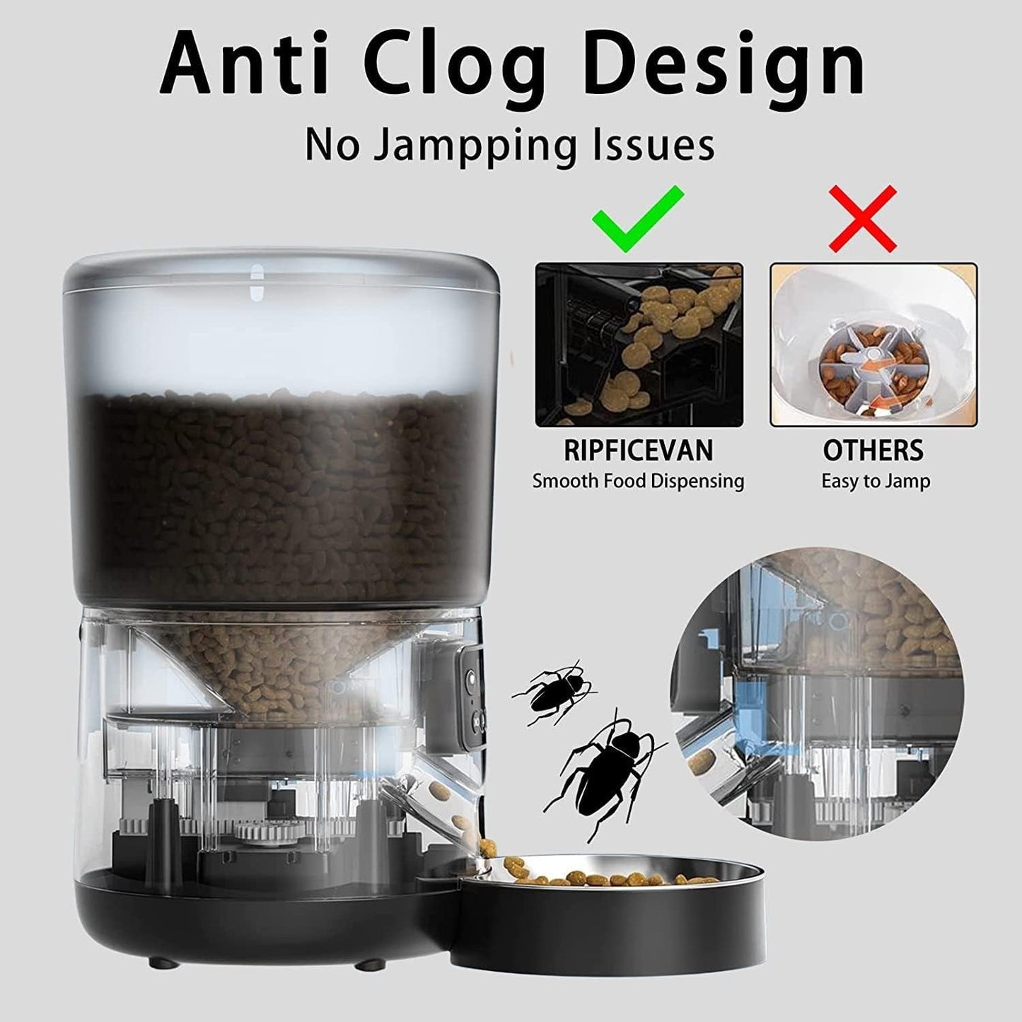 Automatic Cat Feeder, Automatic Pet Feeder with Wifi
