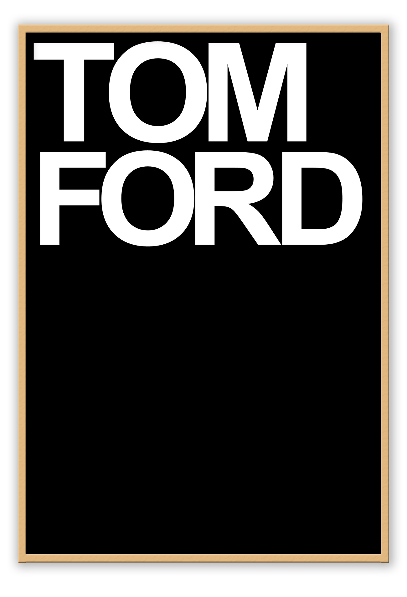 A black and white fashion wall art of tomford fashion book cover.