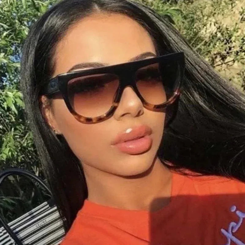 Cleo Luxe Oversized Sunglasses - Leopard