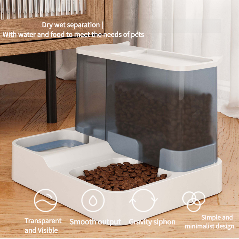 Blue Pet Feeder 3L Automatic Cat Feeder and Water Dispenser - Hassle-Free Hydration and Feeding