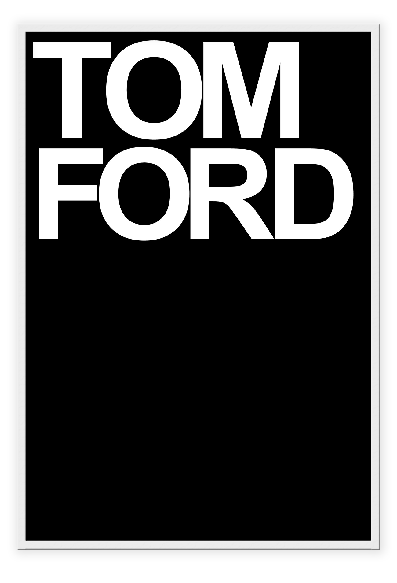 A black and white fashion wall art of tomford fashion book cover.