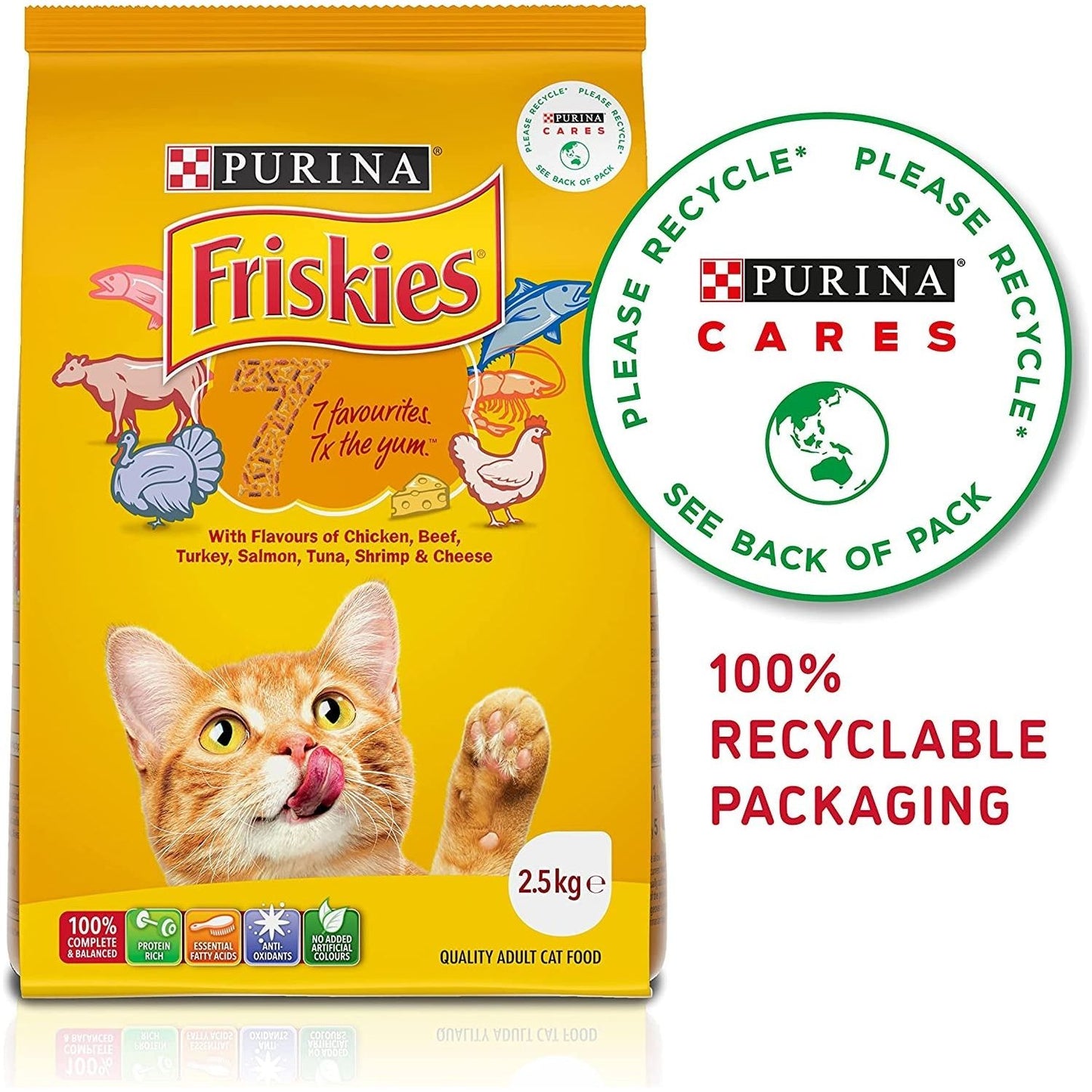 FRISKIES Adult Dry Cat Food 7 2.5Kg