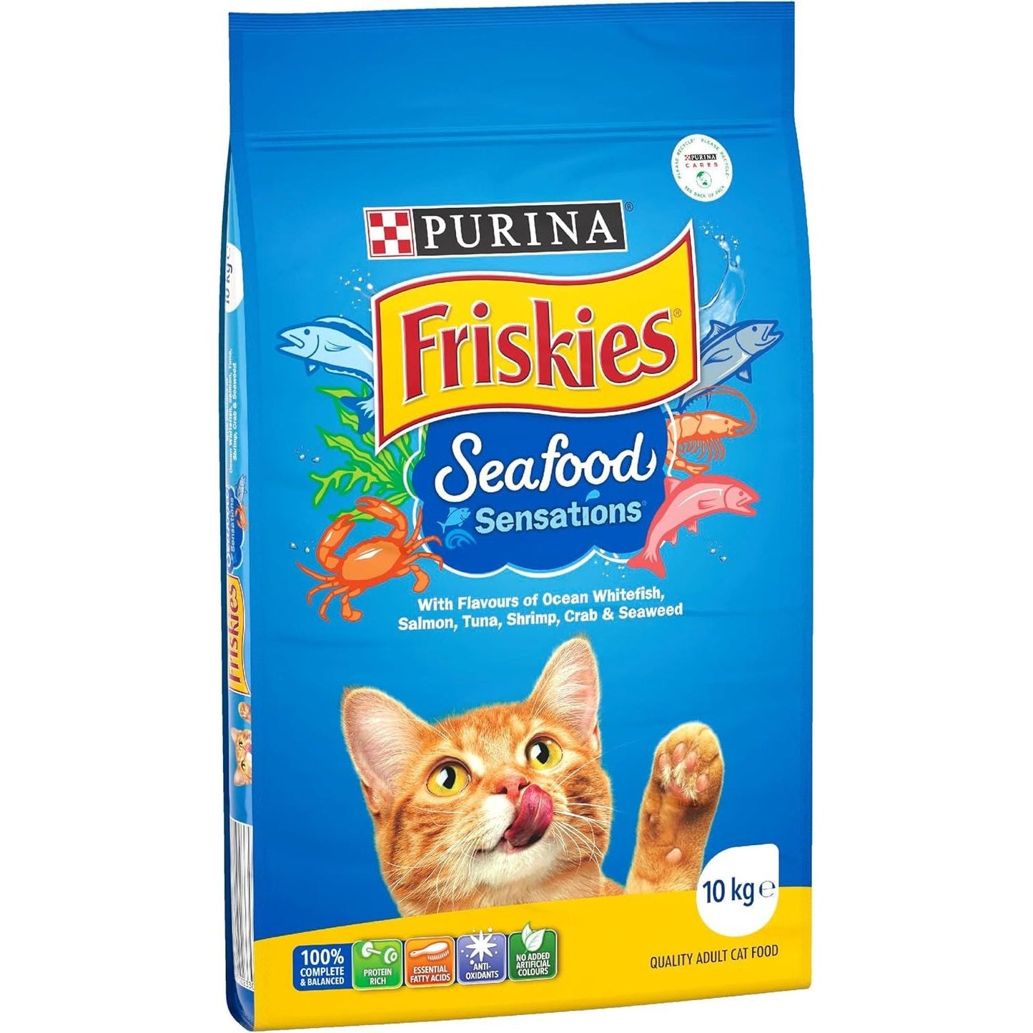 FRISKIES Adult Dry Cat Food Seafood Sensations 10Kg