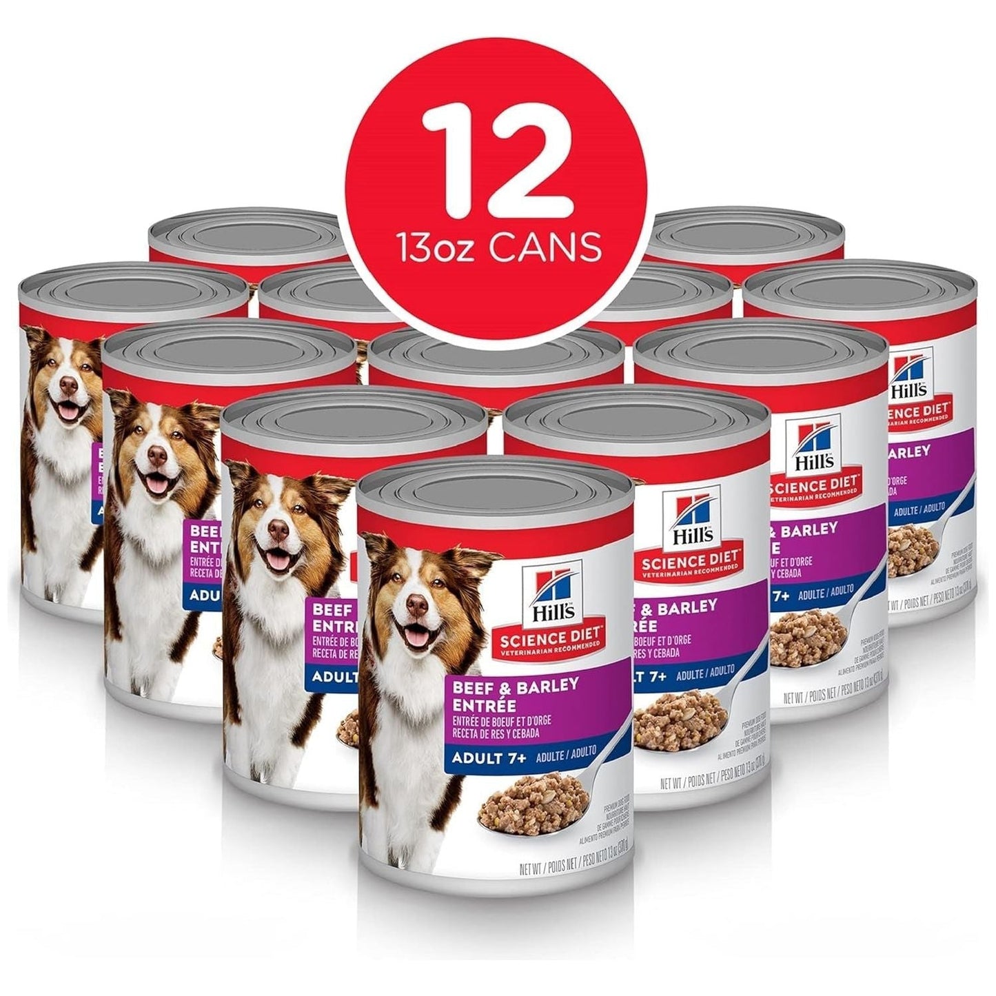 Adult 7+ Savory Stew with Beef and Vegetables Senior Canned Dog Food, 363G, 12 Pack