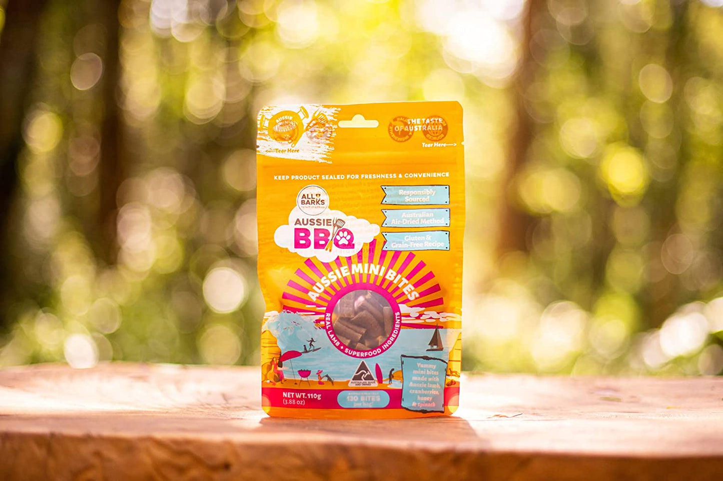 Aussie Mini Bites - 100% Aussie Lamb & Superfood Ingredients - Natural, Grain-Free Dog Treats - Snacks, Training or Rewards for Dogs - 110G