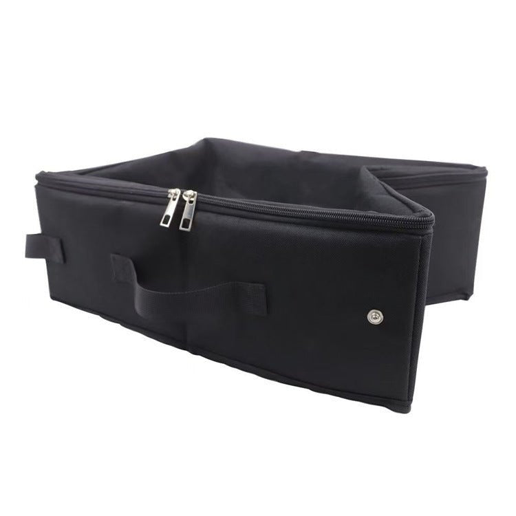 Black Portable Foldable Cat Litter Box - Waterproof Travel Litter Pan for Cats