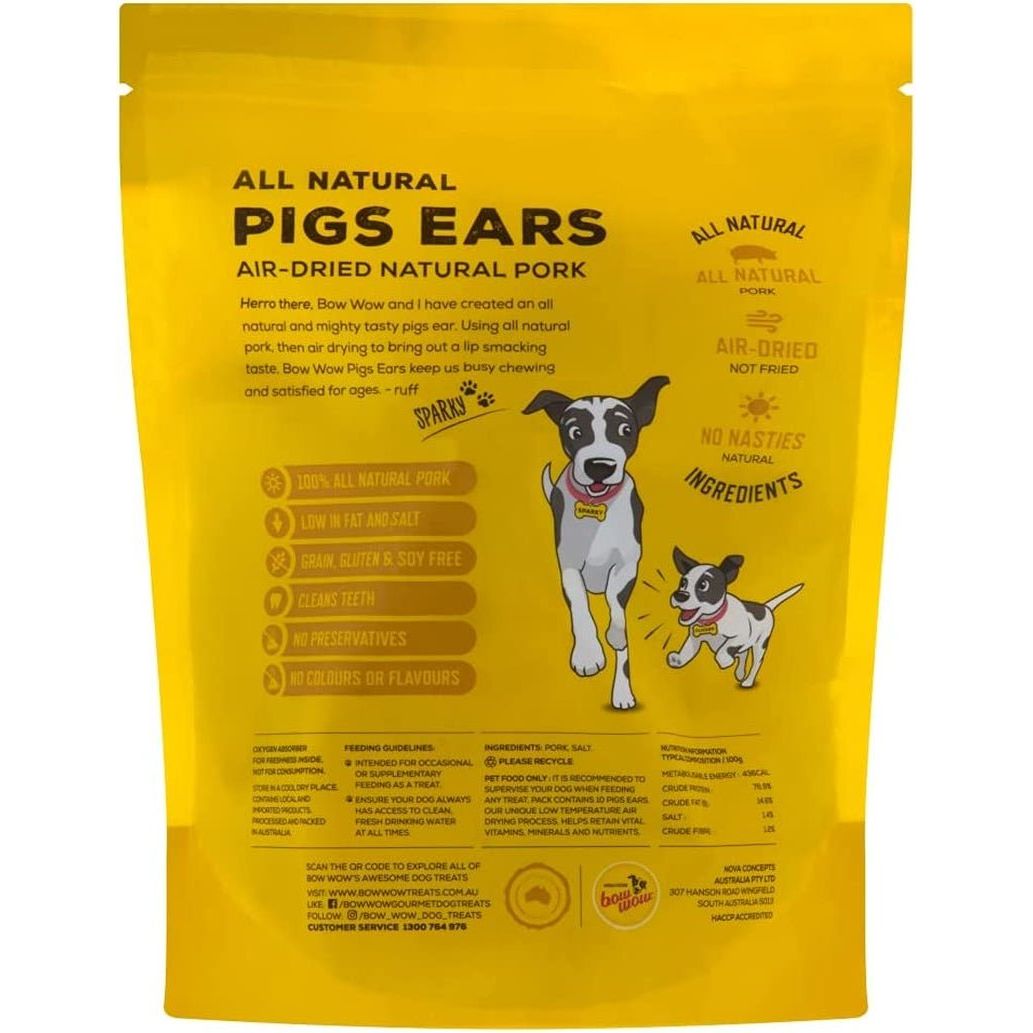 Bow Wow- Pigs Ears Dog Treats, 10 Pack
