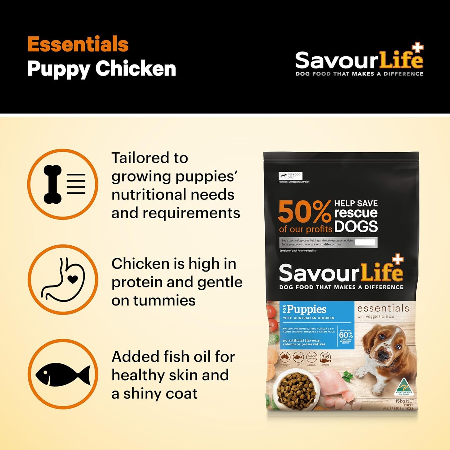 Essentials Chicken Puppy Dog Food 15Kg