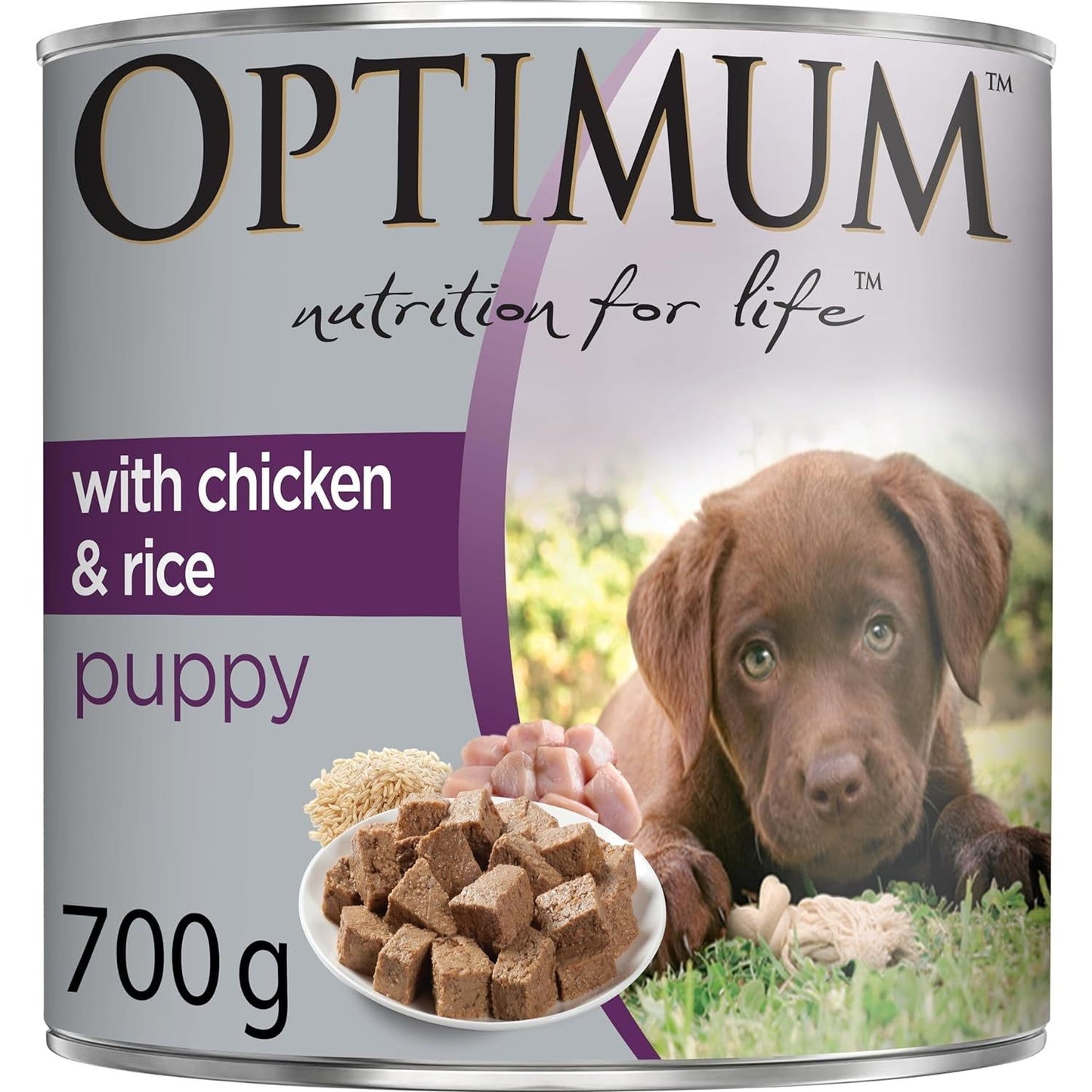 Chicken and Rice Wet Puppy Food, 12 Cans, Medium