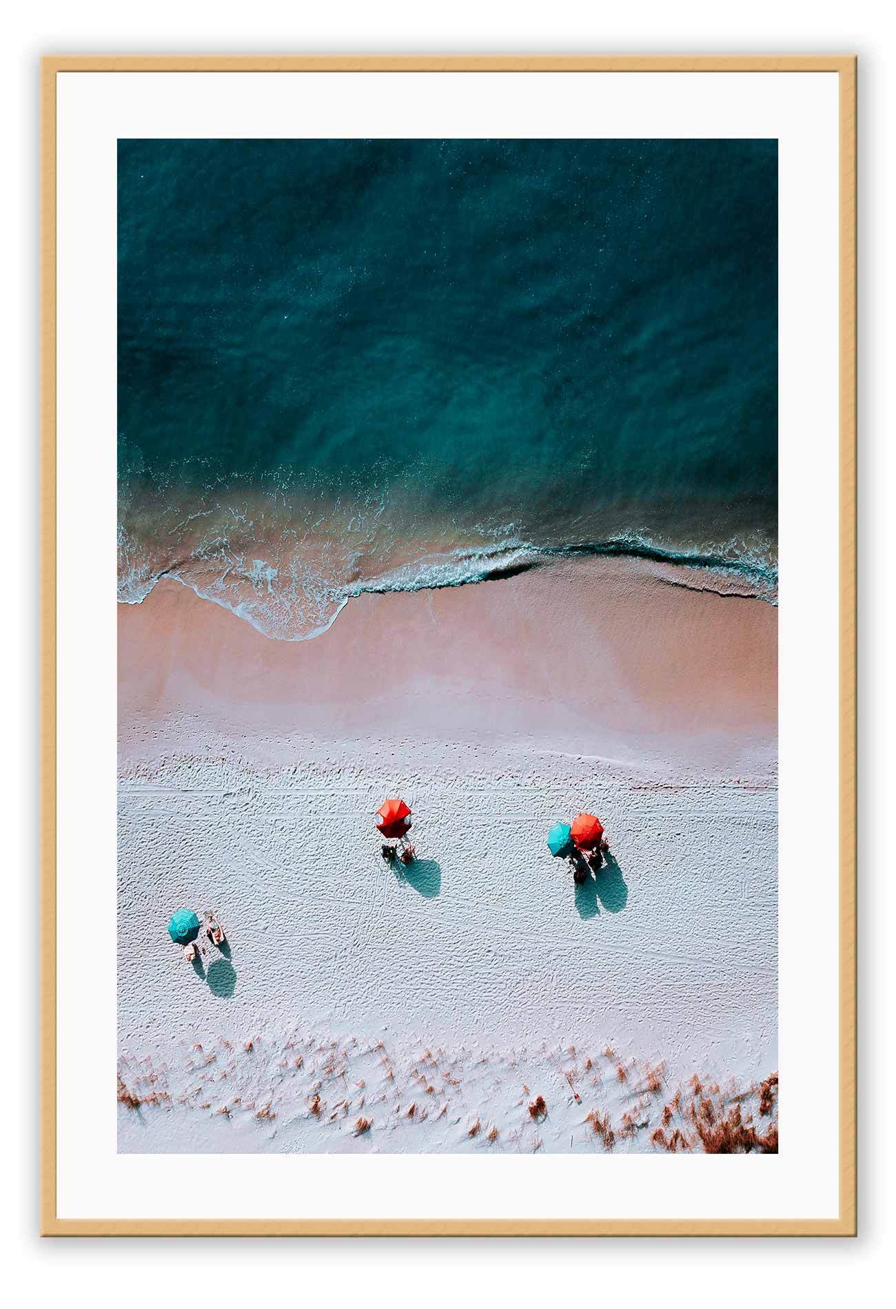 beach framed art print sand ocean photography