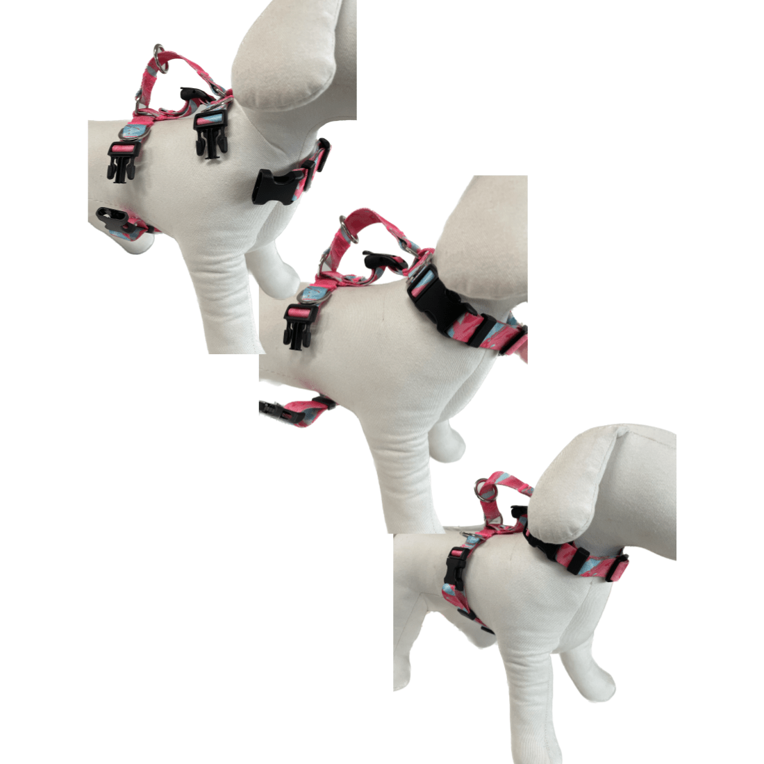 Dog Double-Lined Straps Harness Adjustable M SWEET GREEN