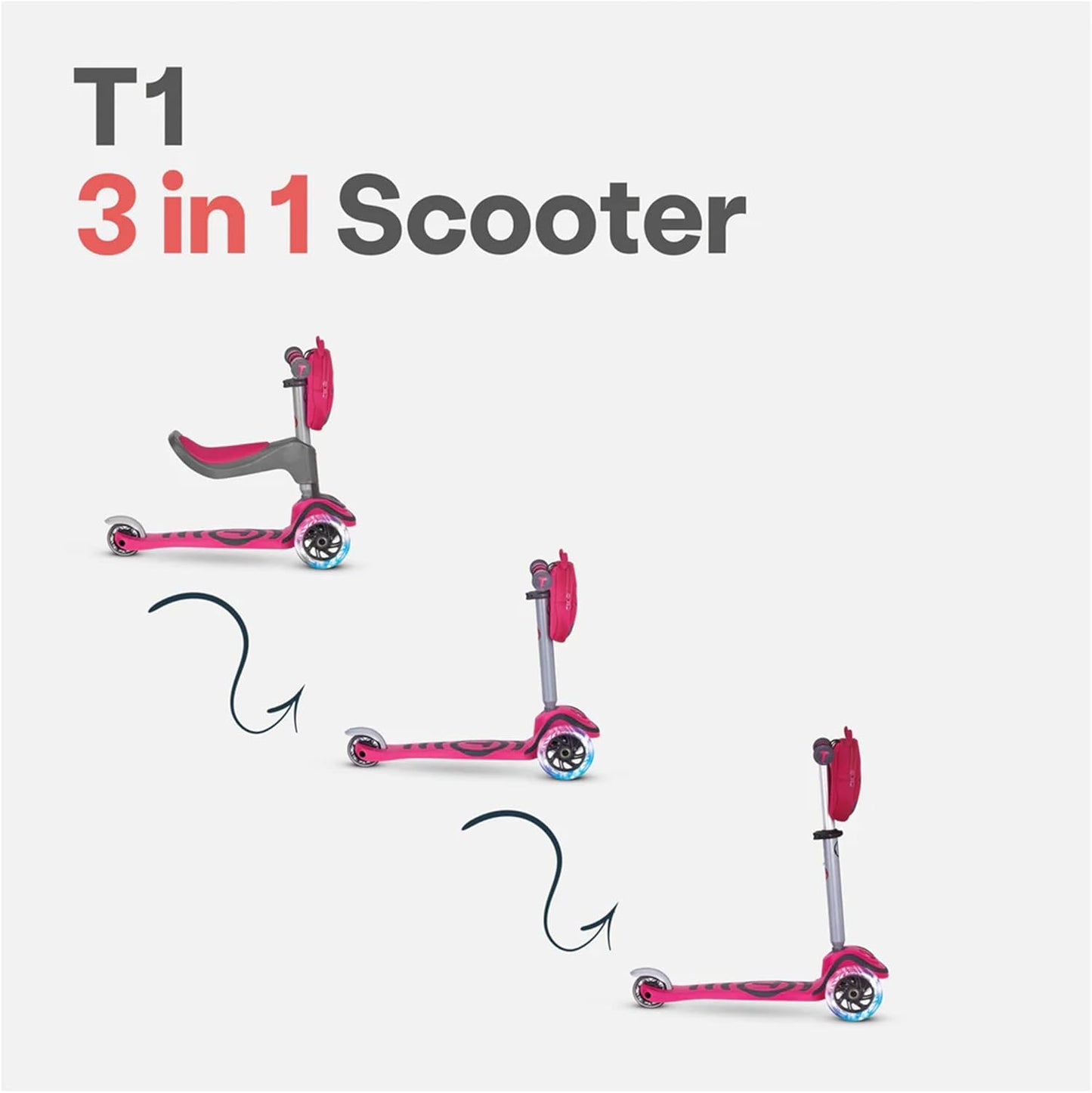 T1 3-In-1 Toddler Kids Scooter for Boys & Girls