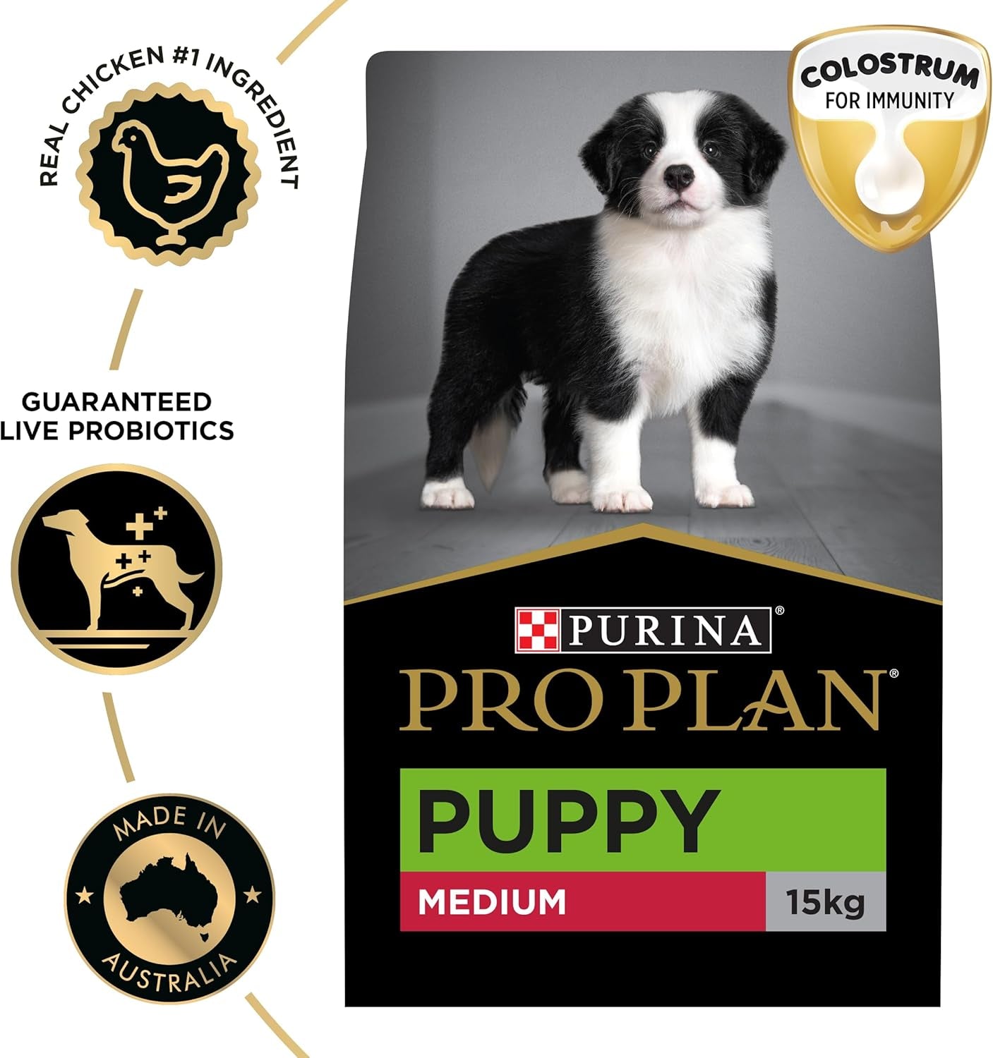 Proplan Puppy Medium Breed Chicken Dry Dog Food 15Kg