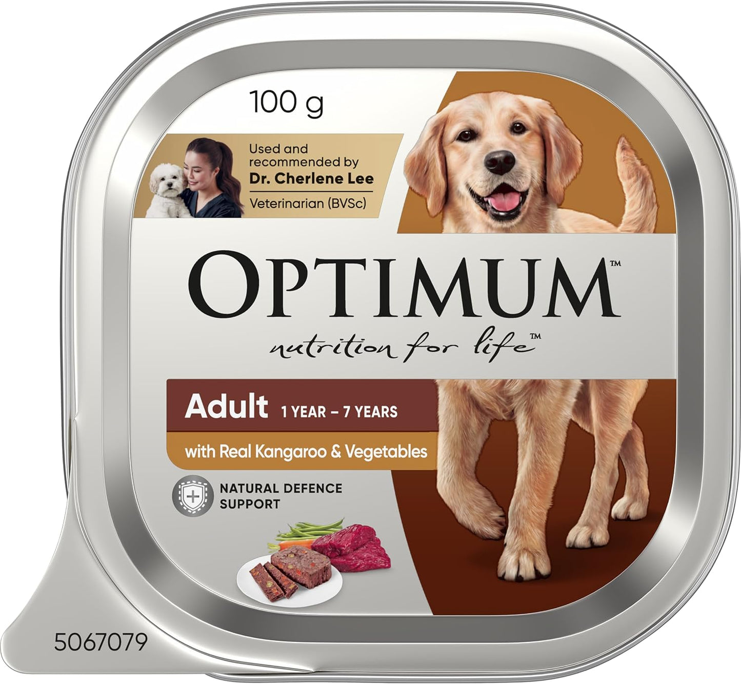 Kangaroo and Veggies Wet Dog Food 100G Tray (Pack of 12)