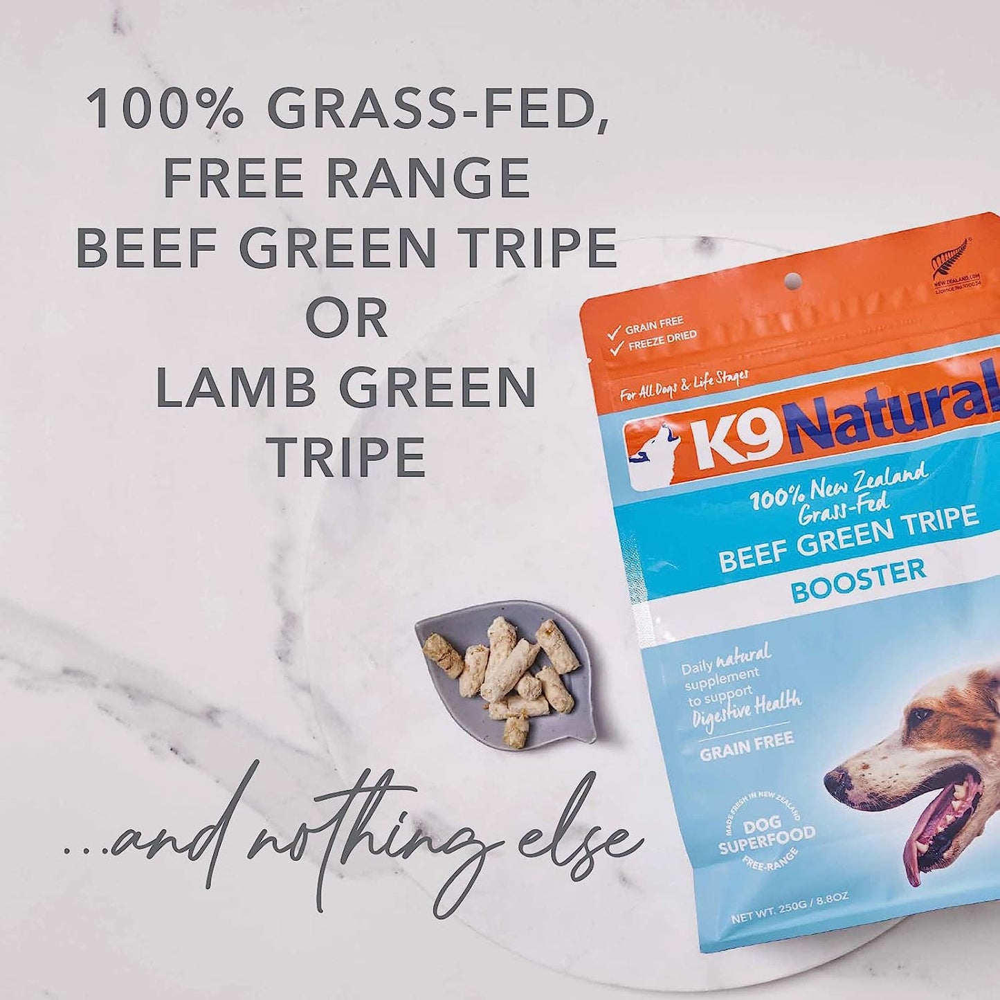 Grain-Free Freeze Dried Dog Food Supplement Booster (Lamb Green Tripe, 200G)