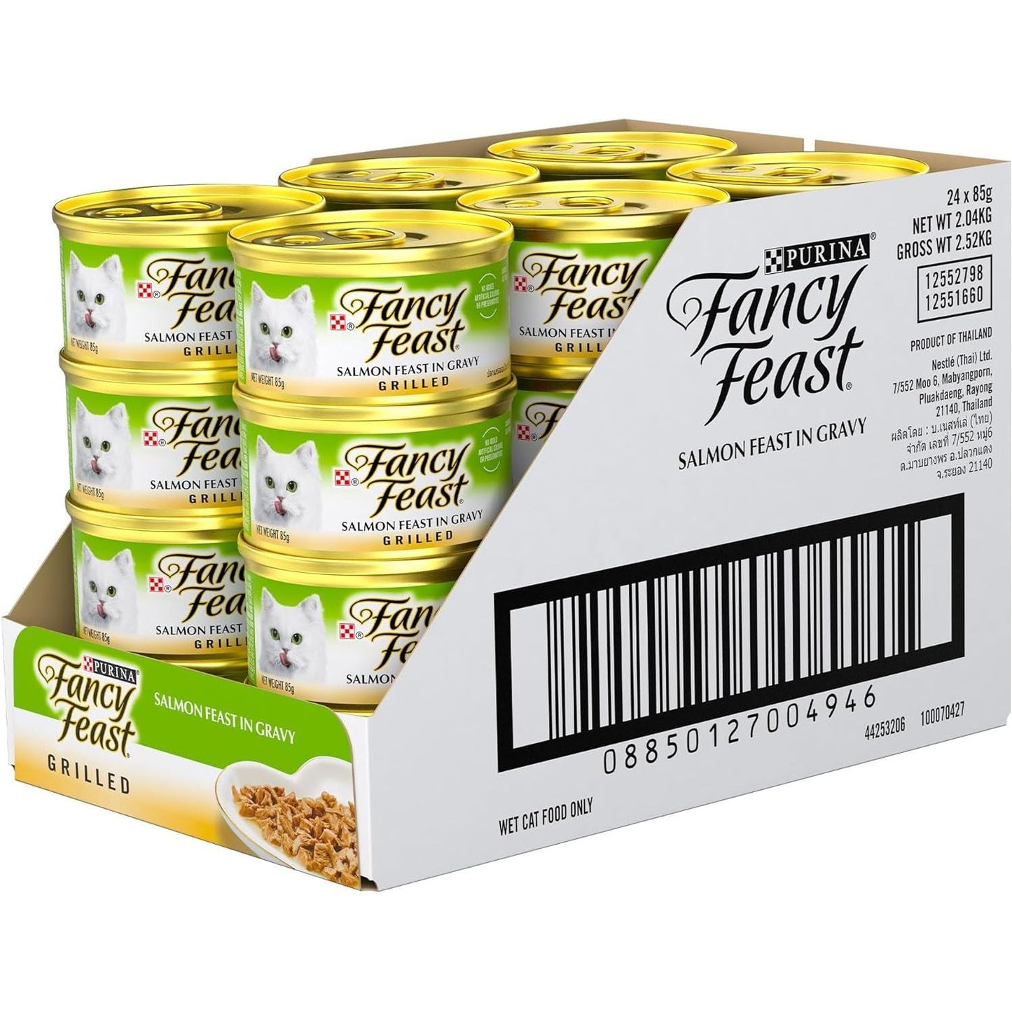 Fancy Feast Grilled Adult Wet Cat Food Grilled Salmon Feast in Gravy 24X85G