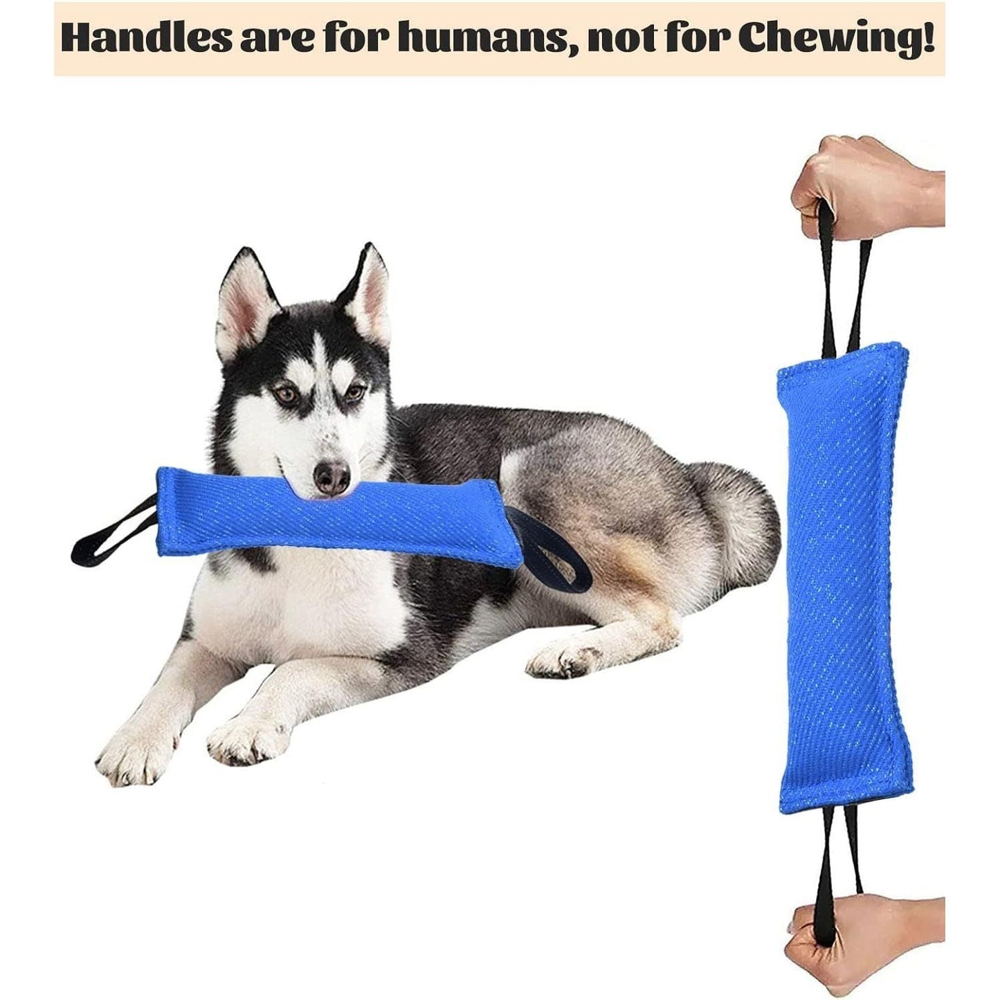 Green Durable 2-Pack Tug-of-War Dog Training Toy - Tear-Resistant, Safe & Interactive for All Breeds