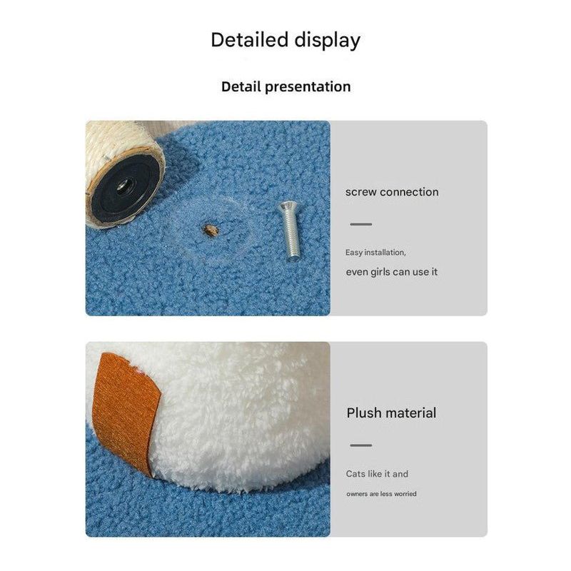 Green Durable Mushroom Cat Scratching Post - Anti-Slip, No Debris Cat Scratch Pad with Sofa Protection for Small Cats
