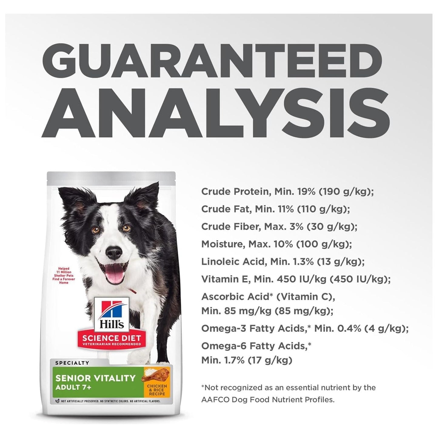 Hill'S 10773 Adult 7 plus Senior Vitality Chicken and Rice Recipe Dog Food, 5.67 Kg