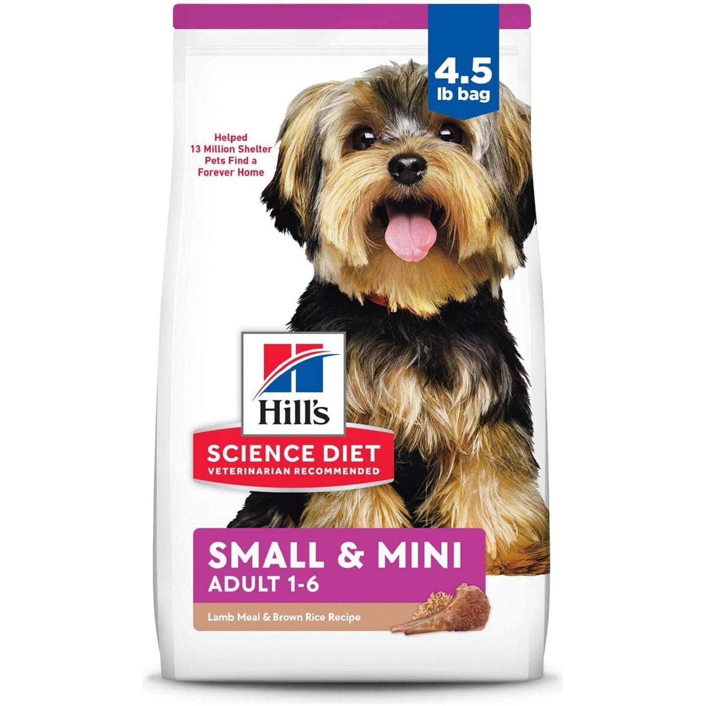 Hill'S 2896 Adult Small Paws Lamb Meal and Rice Dry Dog Food, 2.04 Kg