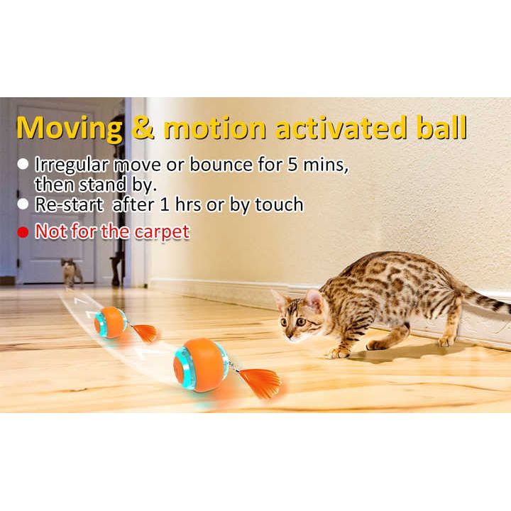 Interactive Electric Cat Toy Ball – Rechargeable Smart Rolling Pet Ball