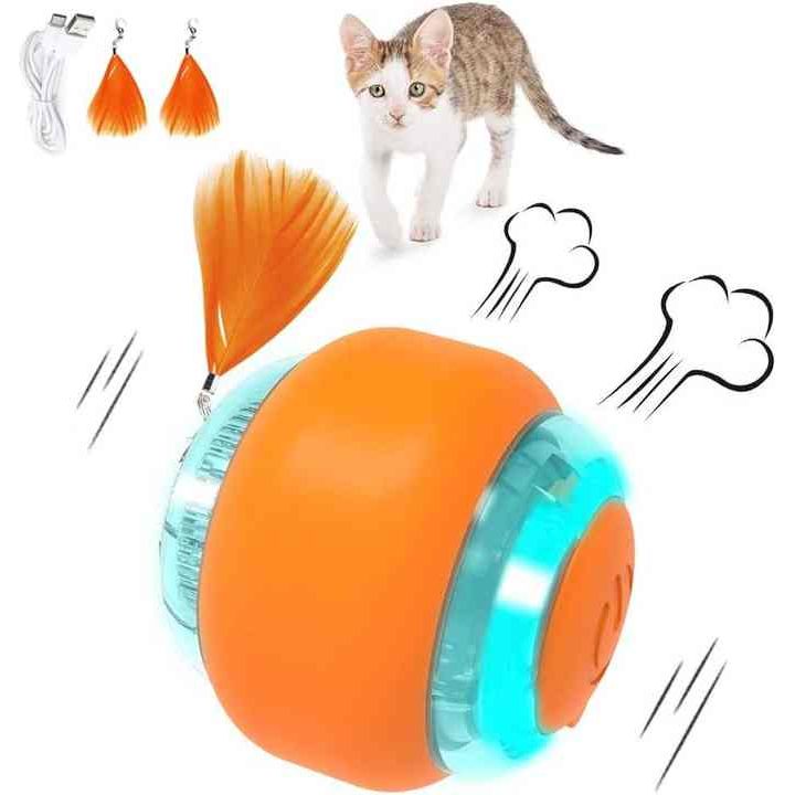 Interactive Electric Cat Toy Ball – Rechargeable Smart Rolling Pet Ball