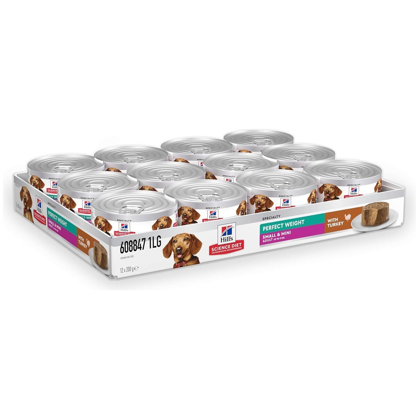 Perfect Weight Small & Mini with Turkey Canned Dog Food 12X200G