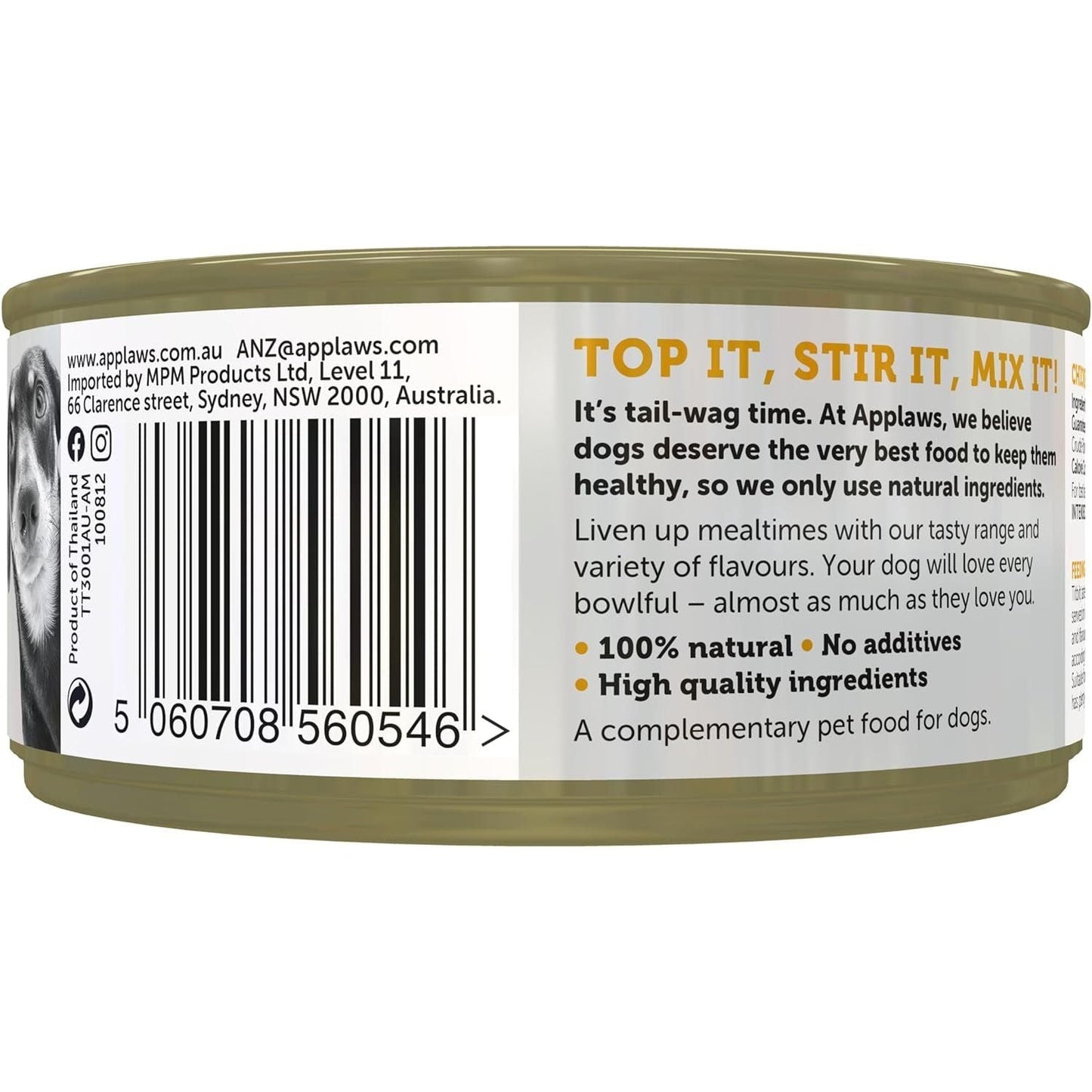 Taste Toppers 100% Natural Wet Dog Food Chicken Breast in Broth Tin 156G (Pack of 16), Limited Ingredients Pet Food